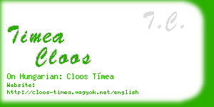 timea cloos business card